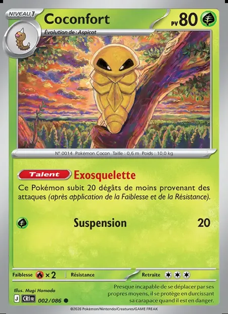 Coconfort, carte Pokémon CRI 002 — extension Chaos Ascendant