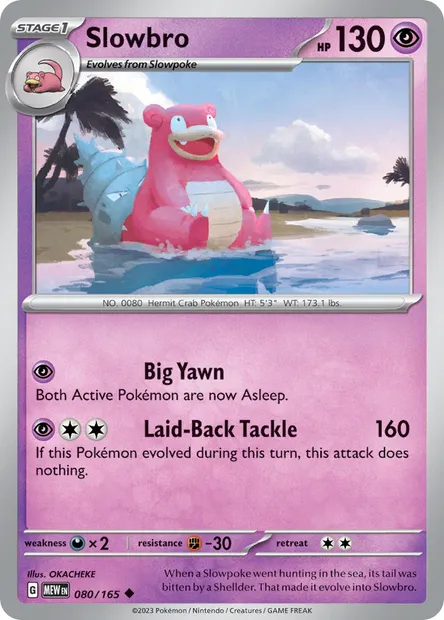 Slowbro, Pokémon card MEW 080 — 151 set