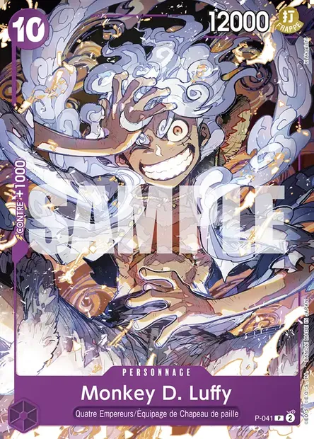 Monkey D. Luffy, carte One Piece P-041 — extension Carte promo