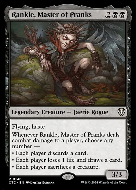 Rankle, Master of Pranks, Magic card OTC 148 — Outlaws of Thunder Junction Commander set