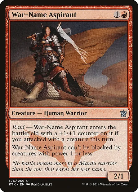 War-Name Aspirant, Magic card KTK 126 — Khans of Tarkir set