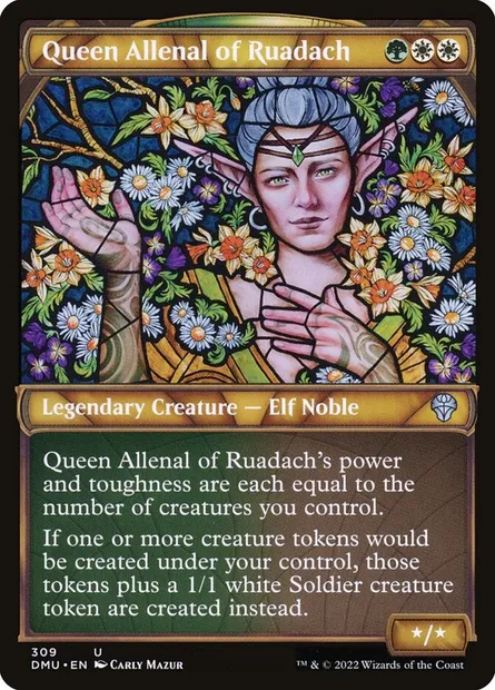 Queen Allenal of Ruadach, Magic card DMU 309 — Dominaria United set