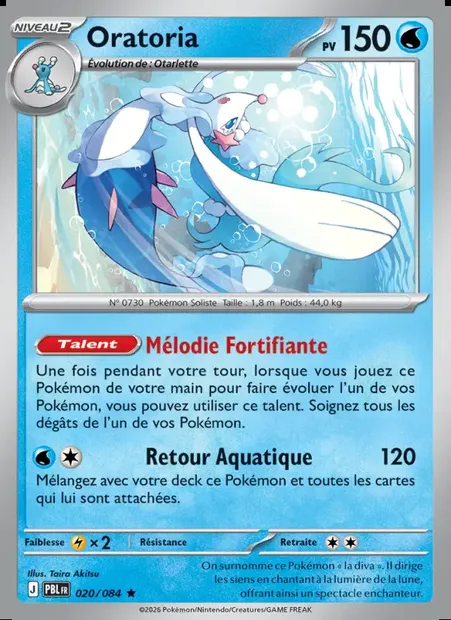 Oratoria, carte Pokémon PBL 020 — extension Nuit Noire