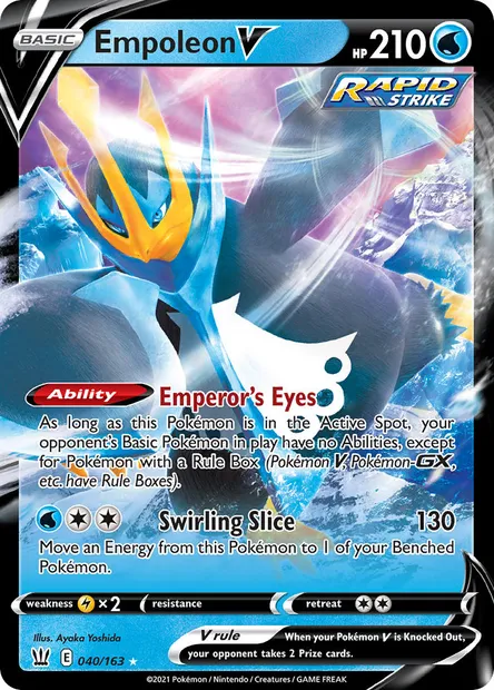 Empoleon V, Pokémon card BST 40 — Battle Styles set