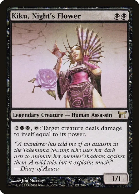 Kiku, Night's Flower, Magic card CHK 121 — Champions of Kamigawa set