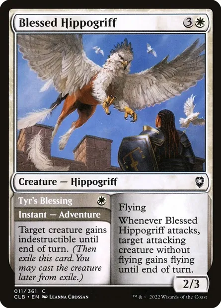 Blessed Hippogriff // Tyr's Blessing, Magic card CLB 11 — Commander Legends: Battle for Baldur's Gate set
