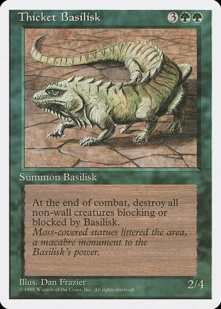 Thicket Basilisk, Magic card 4ED 274 — Fourth Edition set