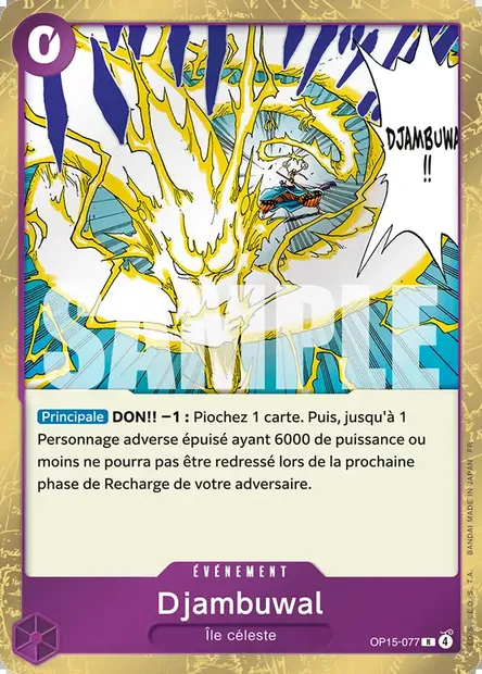 Djambuwal, carte One Piece OP15-077 — extension AVENTURE SUR L'ÎLE DE DIEU
