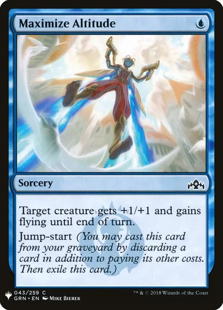 Optimisation de l'altitude, carte Magic PLST GRN-43 — extension The List