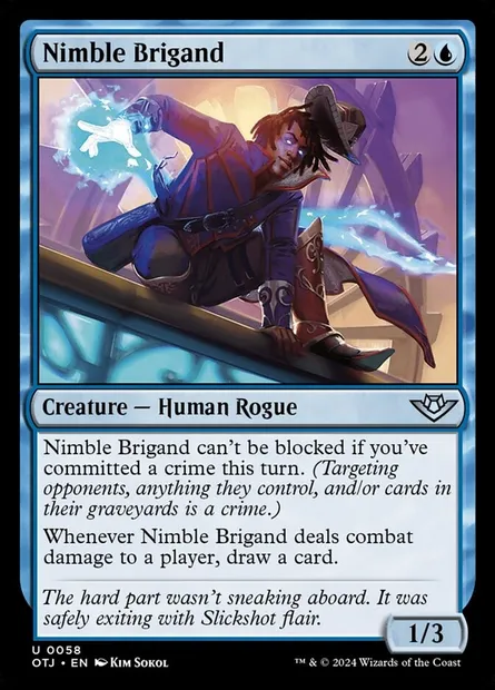 Nimble Brigand, Magic card OTJ 58 — Outlaws of Thunder Junction set