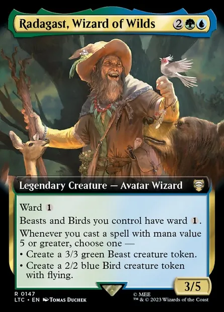 Radagast, Wizard of Wilds, carte Magic LTC 147 — extension Tales of Middle-earth Commander