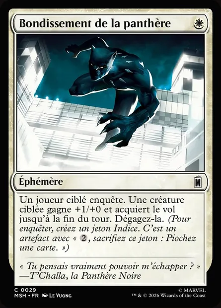 Bondissement de la panthère, carte Magic MSH 29 — extension Marvel Super Heroes