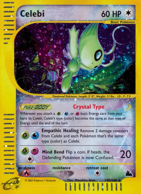 Celebi, carte Pokémon SK 145 — extension Skyridge