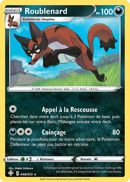 Roublenard, carte Pokémon SHF 48 — extension Destinées Radieuses