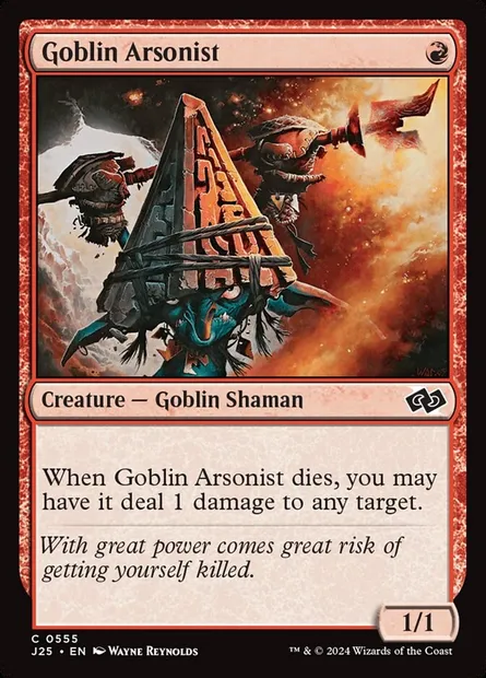 Goblin Arsonist, Magic card J25 555 — Foundations Jumpstart set