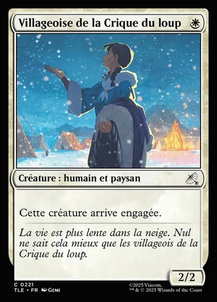Villageoise de la Crique du loup, carte Magic TLE 221 — extension Avatar: The Last Airbender Eternal