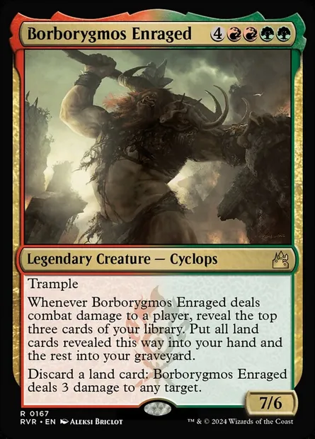 Borborygmos Enraged, Magic card RVR 167 — Ravnica Remastered set