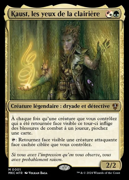 Kaust, les yeux de la clairière, carte Magic MKC 1 — extension Murders at Karlov Manor Commander