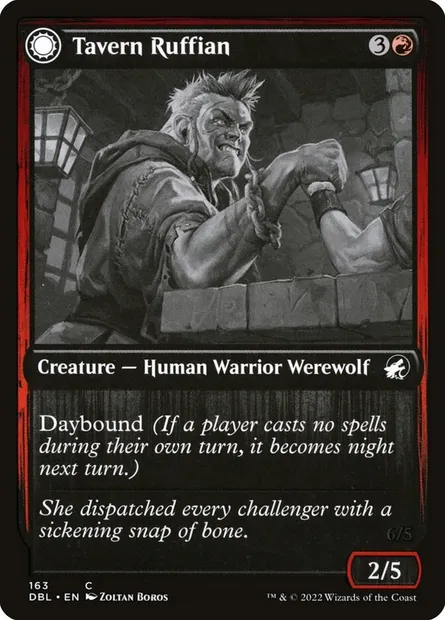 Tavern Ruffian // Tavern Smasher, Magic card DBL 163 — Innistrad: Double Feature set