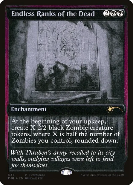 Interminables colonnes de morts, carte Magic DBL 535 — extension Innistrad : Double Programme