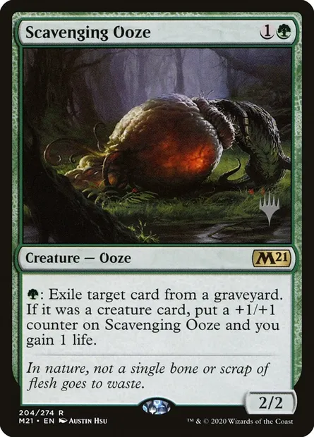 Scavenging Ooze, Magic card PM21 204p — Core Set 2021 Promos set