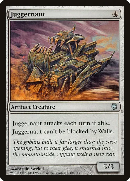 Juggernaut, Magic card DST 125 — Darksteel set