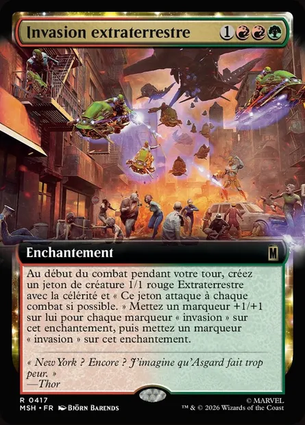 Invasion extraterrestre, carte Magic MSH 417 — extension Marvel Super Heroes