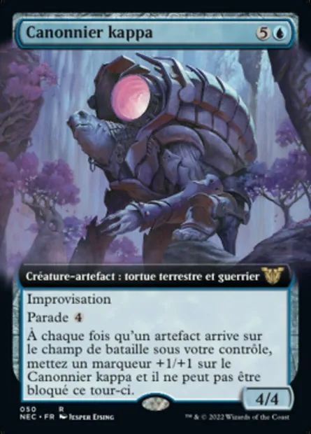 Canonnier kappa, carte Magic NEC 50 — extension Neon Dynasty Commander
