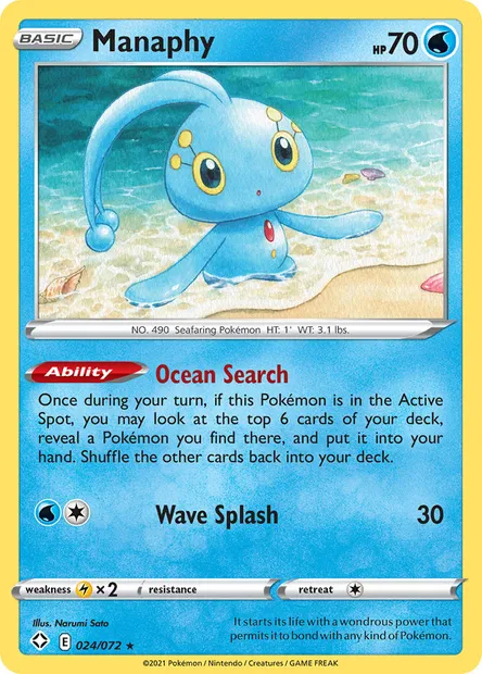 Manaphy, Pokémon card SHF 24 — Shining Fates set