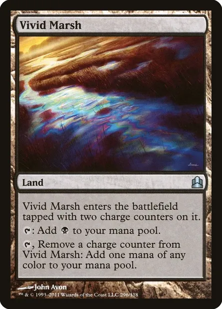 Vivid Marsh, Magic card CMD 296 — Commander 2011 set