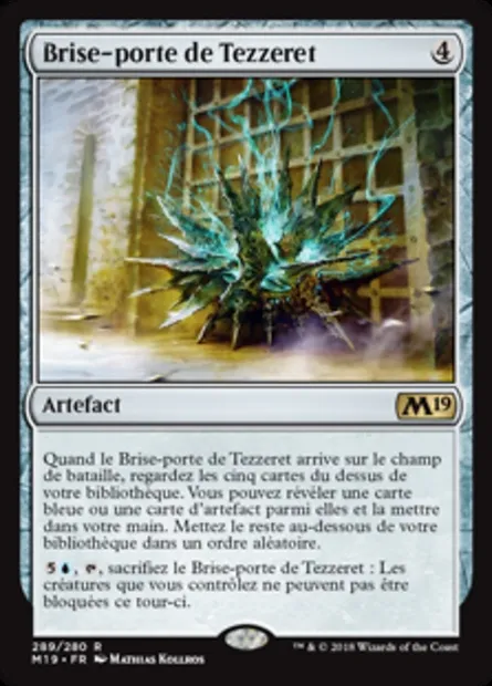 Brise-porte de Tezzeret, carte Magic M19 289 — extension Core Set 2019