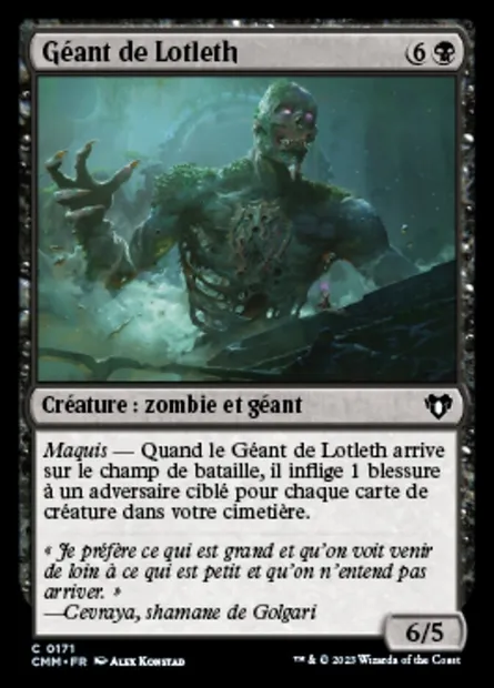 Géant de Lotleth, carte Magic CMM 171 — extension Commander Masters