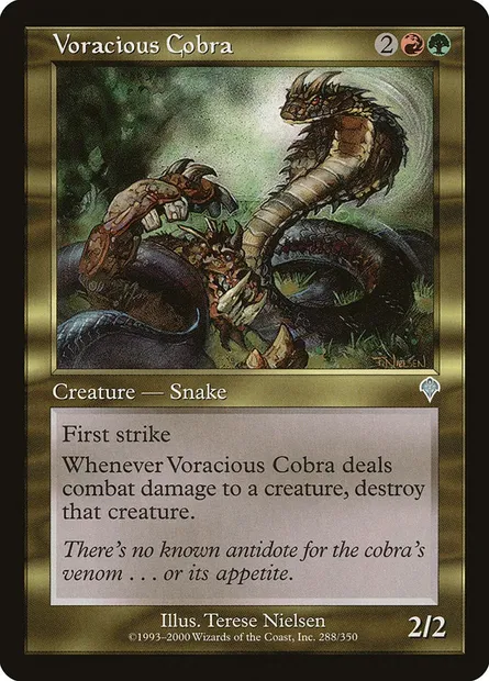 Cobra vorace, carte Magic INV 288 — extension Invasion