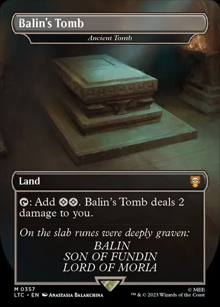 Ancient Tomb, Magic card LTC 357 — Tales of Middle-earth Commander set