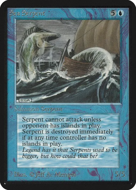 Sea Serpent, Magic card LEA 76 — Limited Edition Alpha set