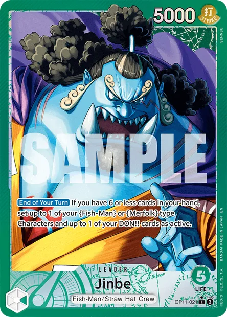 Jinbe, One Piece card OP11-021 — A FIST OF DIVINE SPEED set