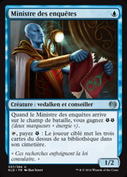 Ministre des enquêtes, carte Magic KLD 57 — extension Kaladesh