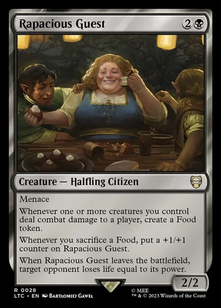 Rapacious Guest, Magic card LTC 28 — Tales of Middle-earth Commander set