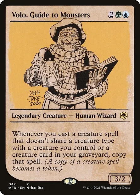 Volo, Guide to Monsters, Magic card AFR 347 — Adventures in the Forgotten Realms set