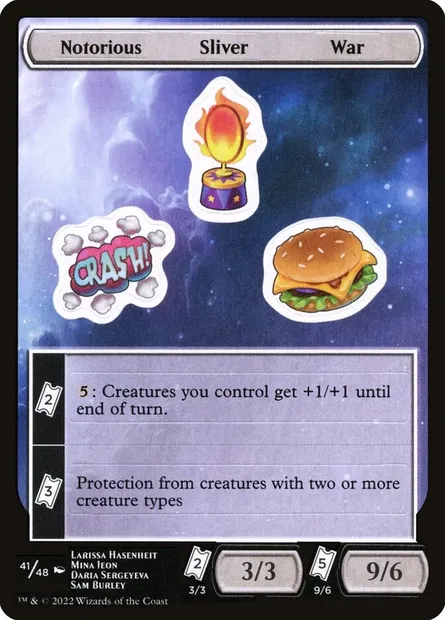Notorious Sliver War, Magic card SUNF 41 — Unfinity Sticker Sheets set