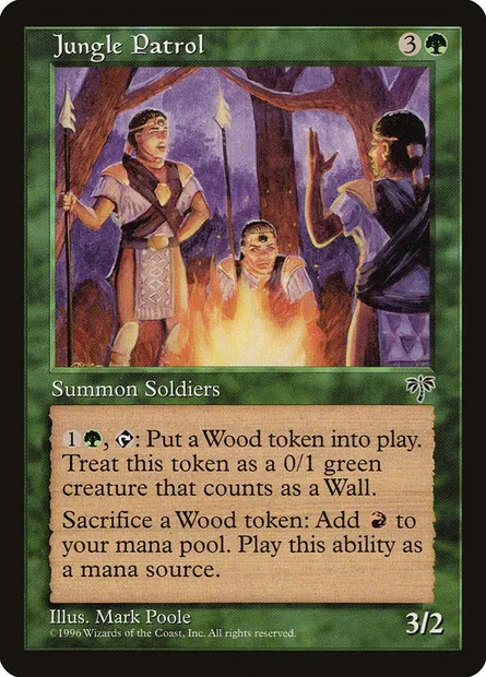 Jungle Patrol, Magic card MIR 223 — Mirage set