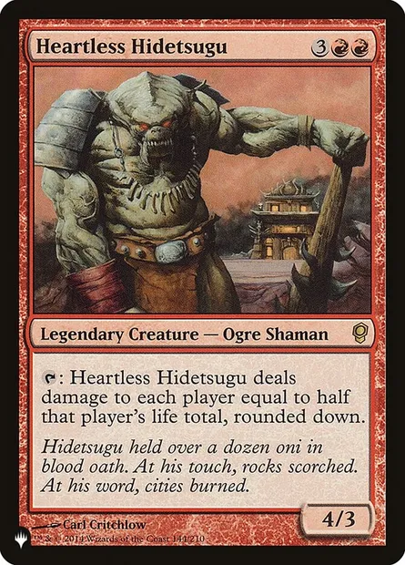 Hidetsugu le malfaisant, carte Magic PLST CNS-144 — extension The List