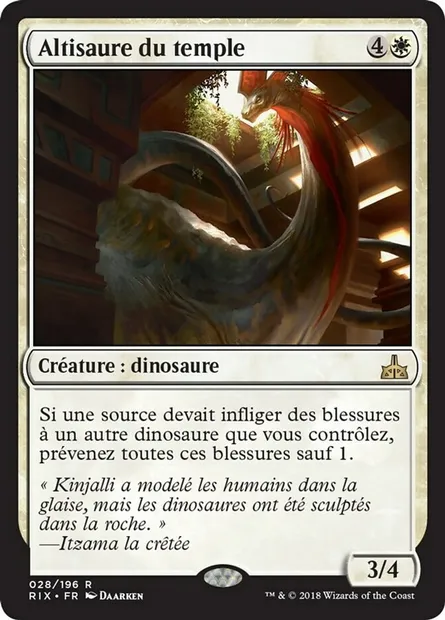 Altisaure du temple, carte Magic RIX 28 — extension Les combattants d'Ixalan