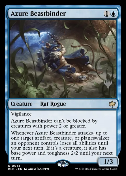 Azure Beastbinder, Magic card PBLB 41p — Bloomburrow Promos set