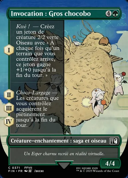 Invocation : Gros chocobo, carte Magic FIN 371 — extension Final Fantasy