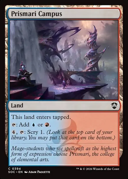 Prismari Campus, Magic card SOC 394 — Secrets of Strixhaven Commander set