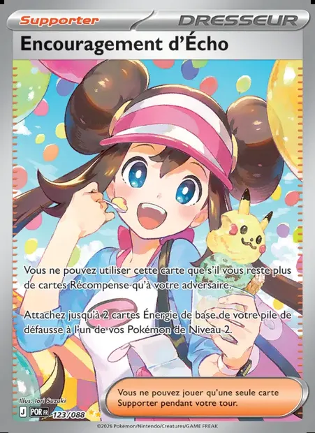 Encouragement d'Écho, carte Pokémon POR 123 — extension Équilibre Parfait