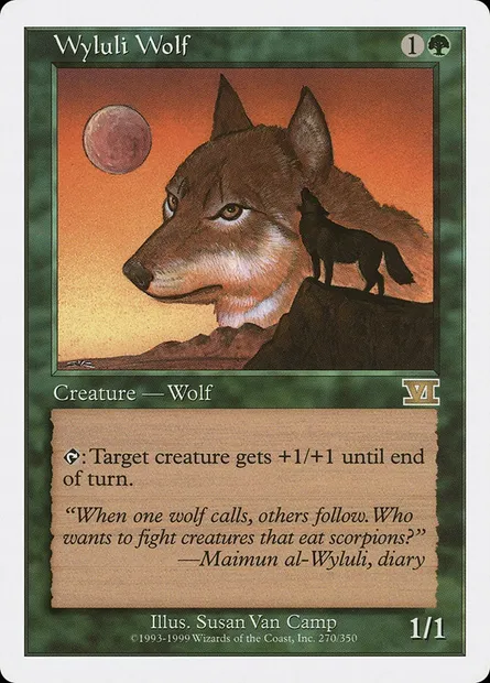 Wyluli Wolf, Magic card 6ED 270 — Classic Sixth Edition set