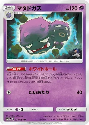 Weezing, Pokémon card SM10b 028 — Sky Legend set