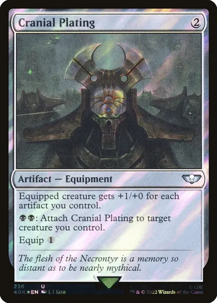 Blindage crânien, carte Magic 40K 236★ — extension Warhammer 40,000 Commander